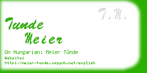 tunde meier business card